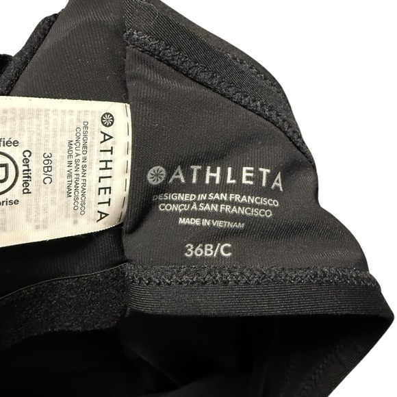 Athleta | Square Neck Bra Cup Tankini Black Size 36 B/C - Picture 8 of 11